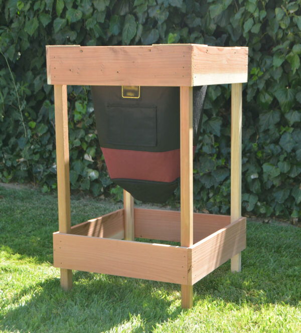 He Provides - wooden compost box - side