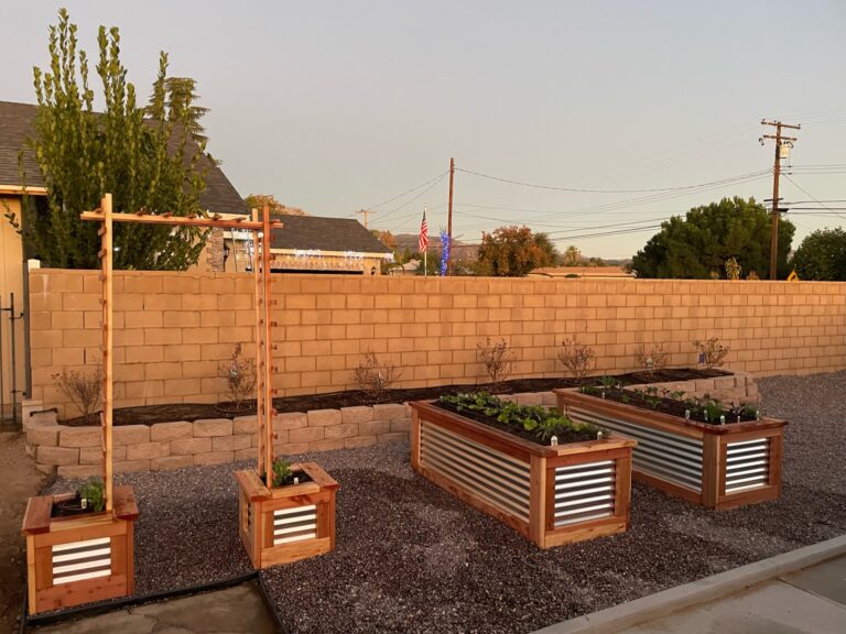 Just Installed Raised Bed Garden by He Provides at Sunset in Yucaipa