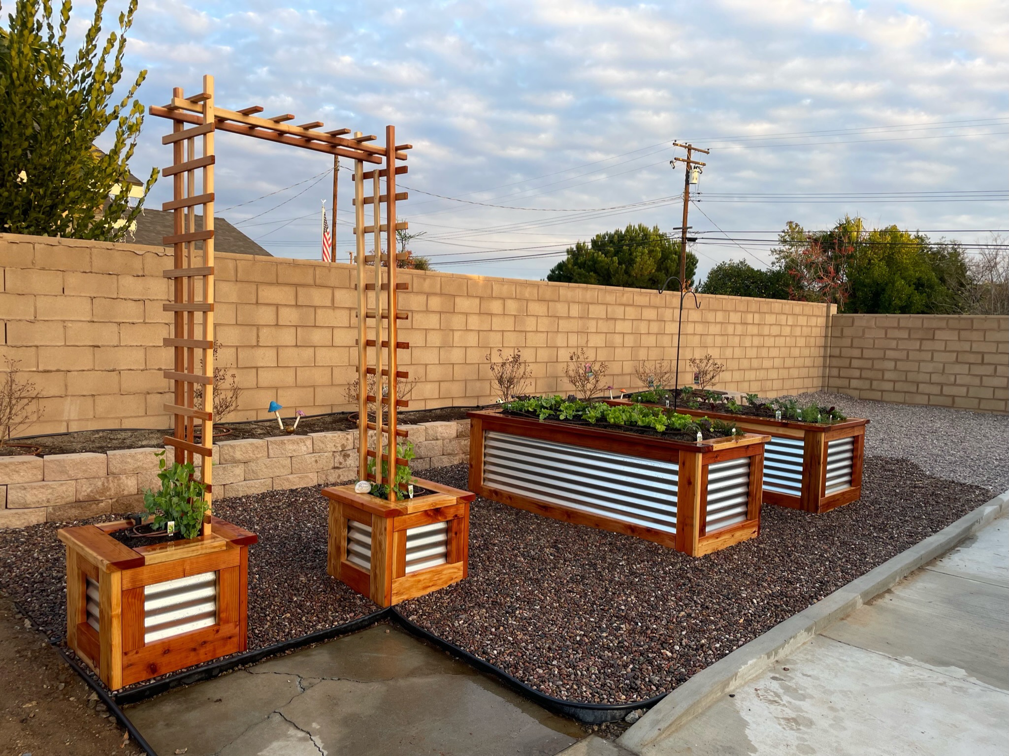 New Raised Bed Garden in Yucaipa California just installed by He Provides